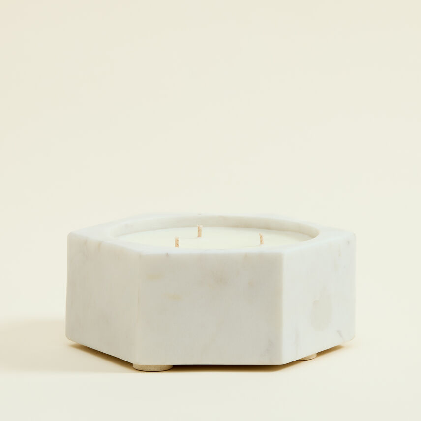 Bergamot & Lemon Zest Statement Marble Candle