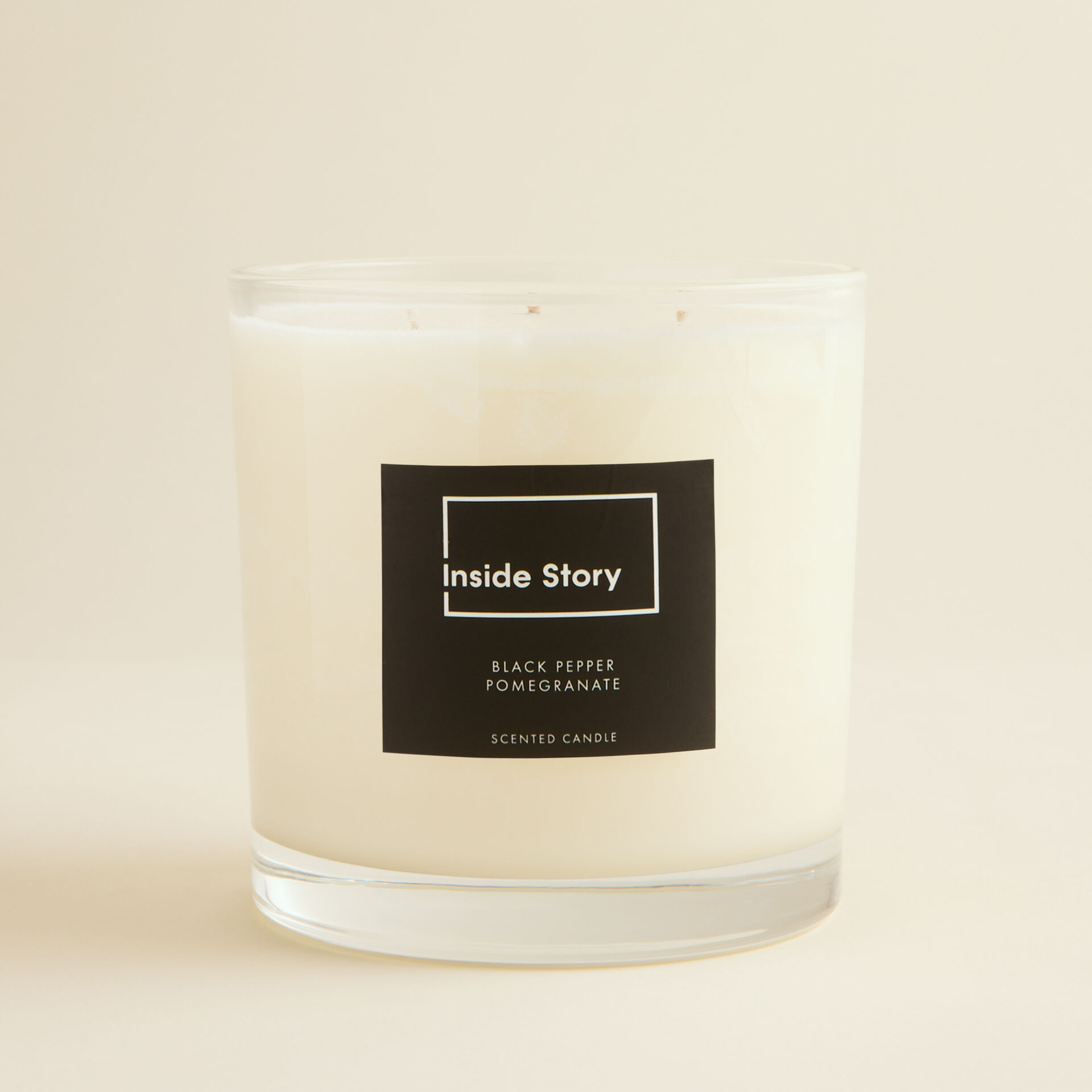 ${product-id}-Black Pepper Pomegranate 3 Wick Statement Candle.-White-${view-type}