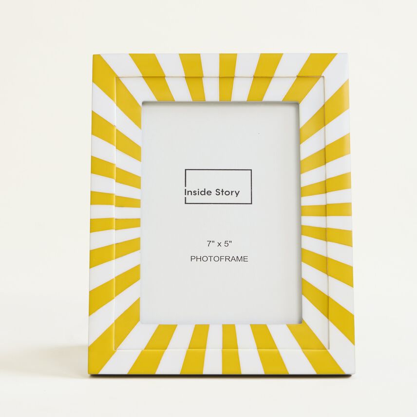 Yellow Sunburst Photo Frame 5x7
