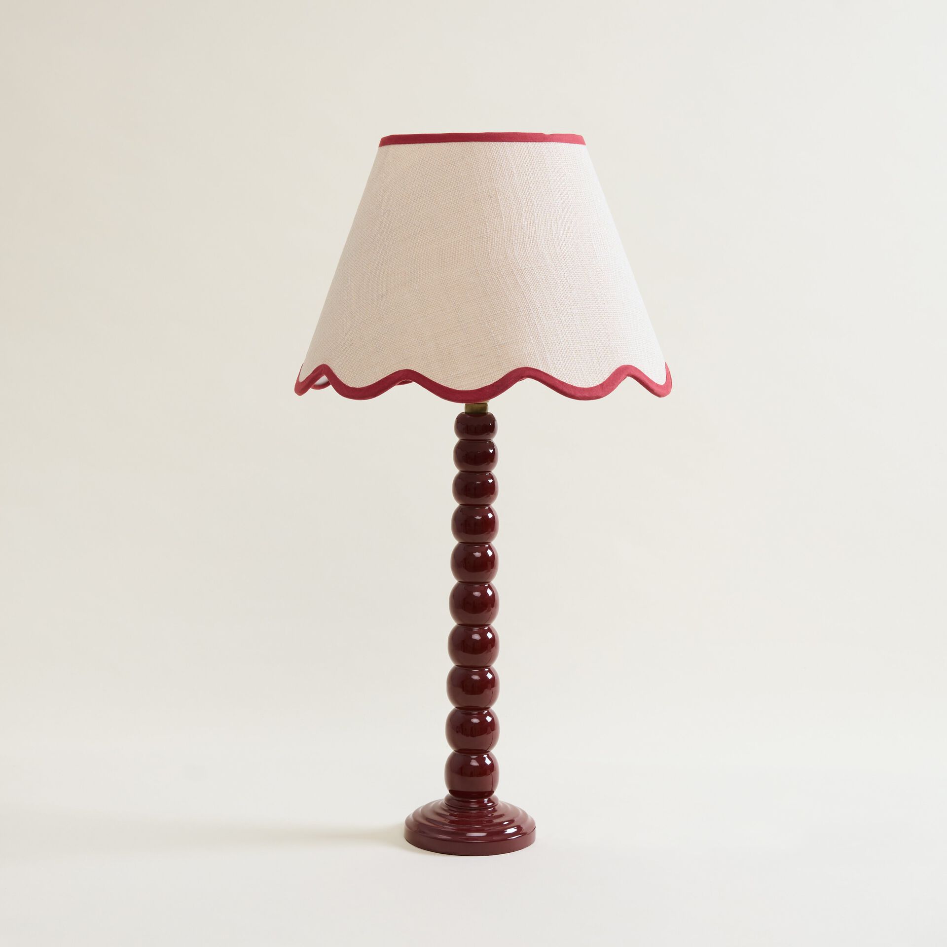 ${product-id}-Large Trimmed Scalloped Edge Lampshade-Red-${view-type}