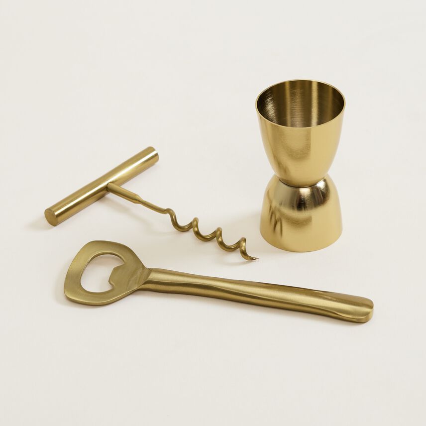 Gold Bar Bottle Opener Set