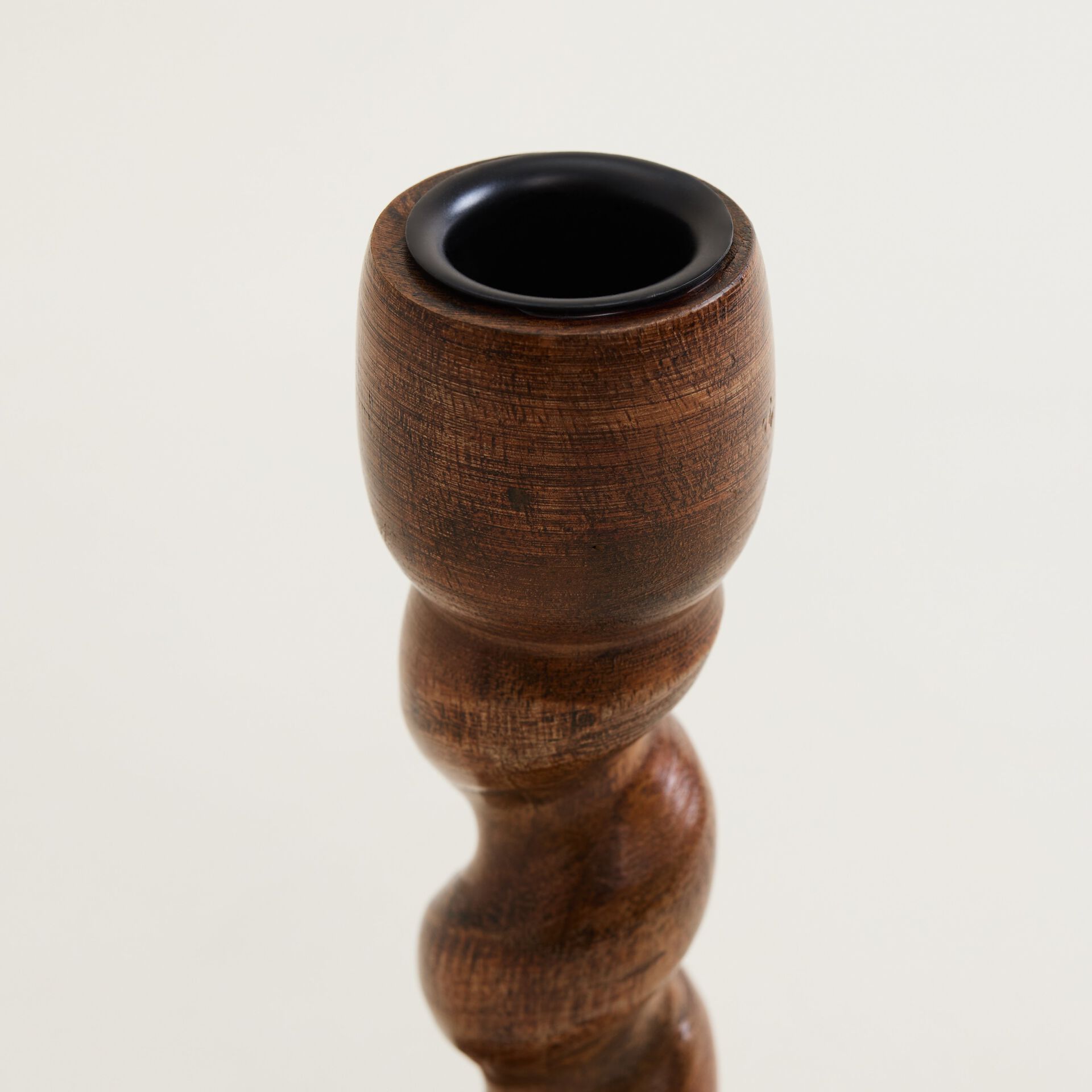 ${product-id}-Small Walnut Barley Twist Candle Holder-Brown-${view-type}