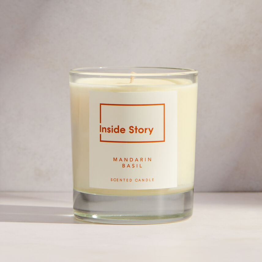 Mandarin And Basil Scented Signature Candle