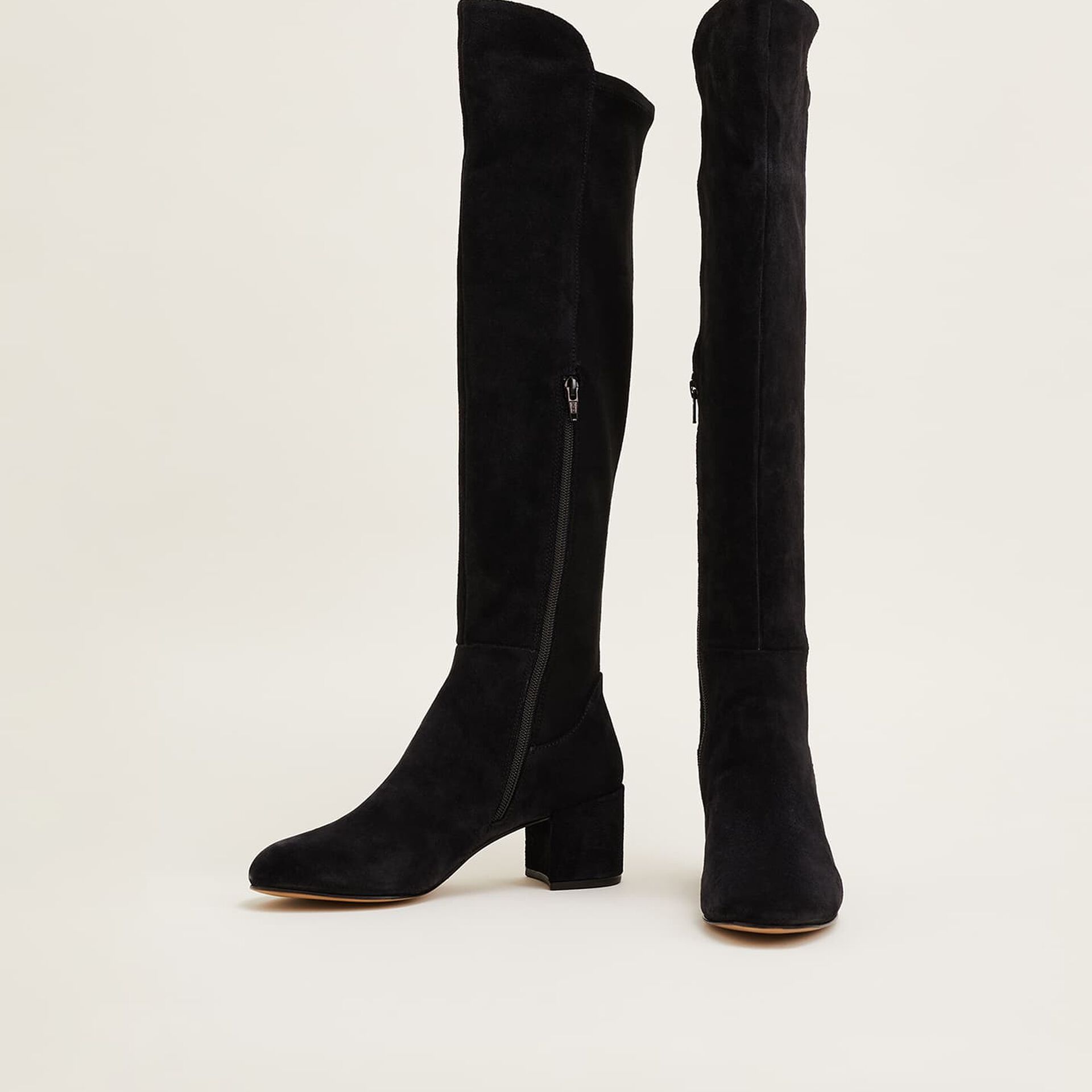 Milly Black Suede Knee Boots