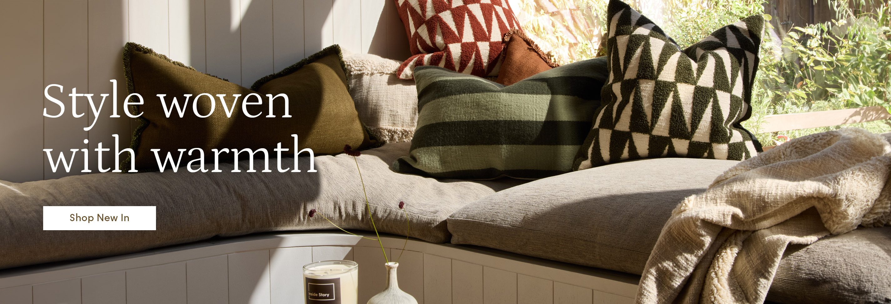 Inside Story Autumn Winter cushions and throws