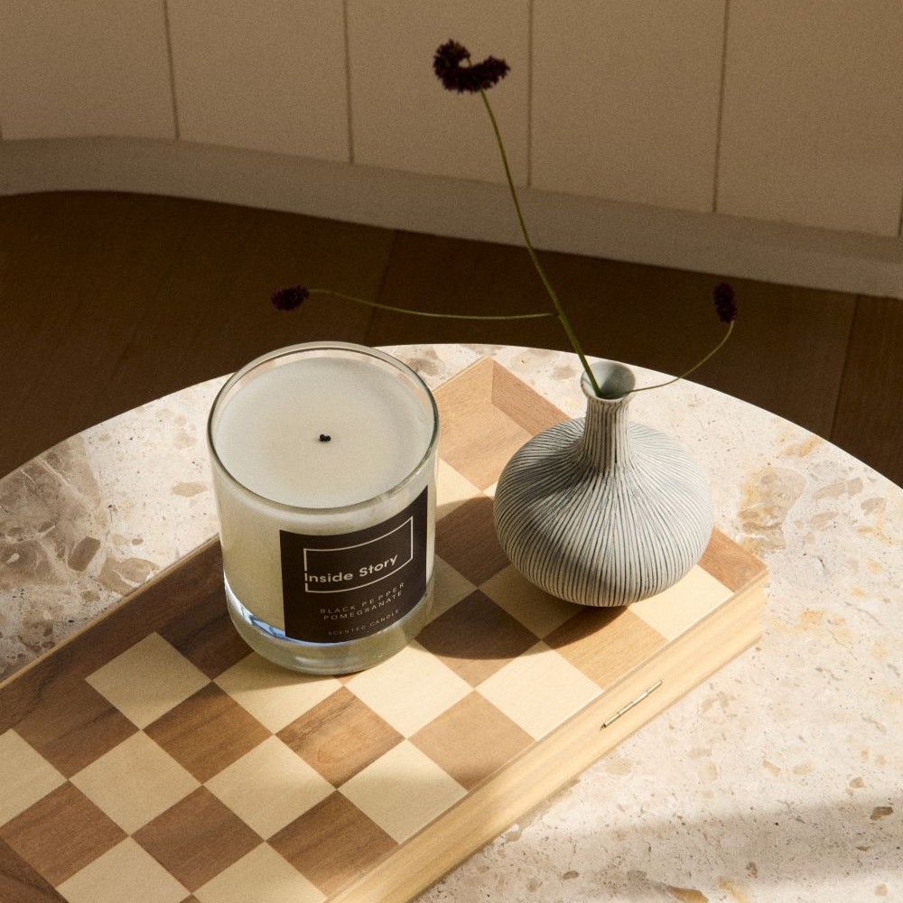 A variety of table lamps on stairs