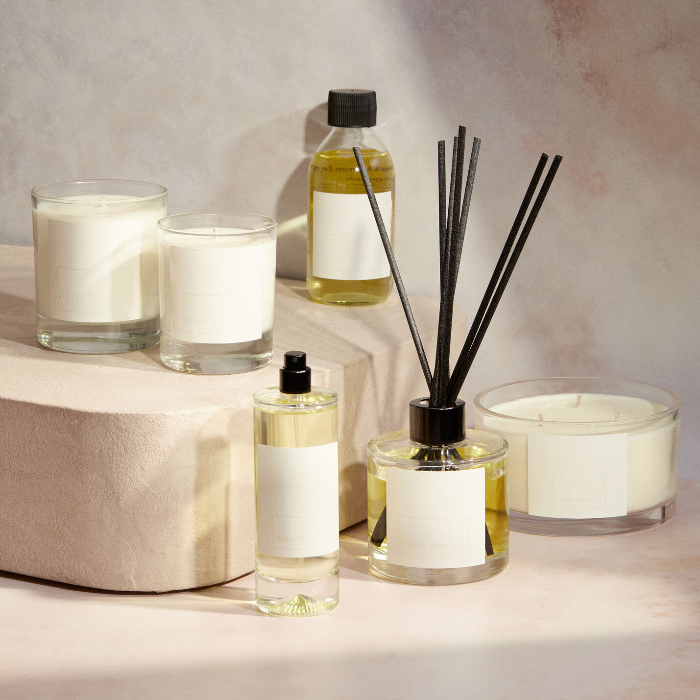 Cucumber and rose home fragrance collection